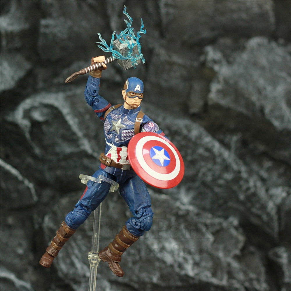 Marvel Captain America 7" Action Figure Mijolnir Shield Steve Rogers Legends Avengers 4 Endgame Movie Spuer Hero ZD Toys Doll