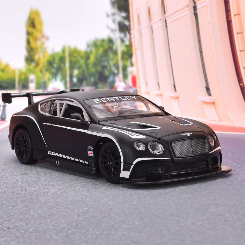 1:24 Bentley Continental GT3 Free Wheeling High Light Sport Racing Car Model Toy Diecast Metal Alloy Miniature Replica
