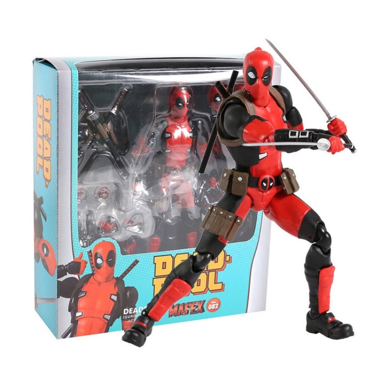 16cm Mafex 082 Marvel X-Men Deadpool Action Figure Comic Version Collectable Model Toy Doll Children Birthday Christmas Gift