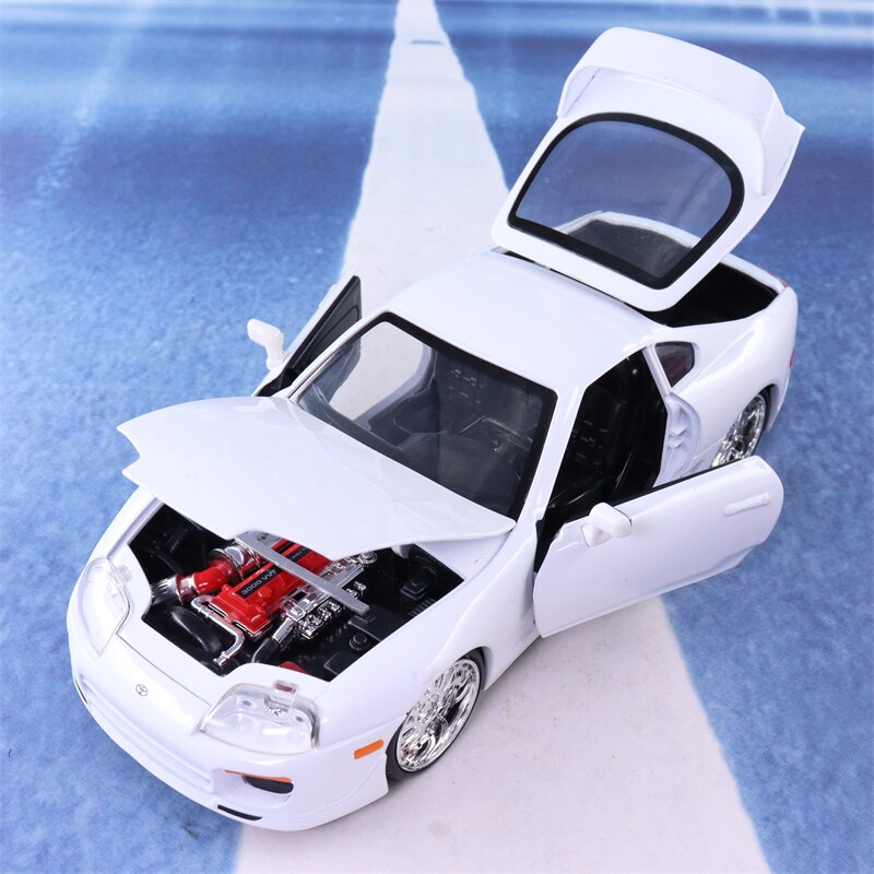 1:24 Fast & Furious Brian’s 1995 Toyota Supra Simulation Diecast Car Metal Alloy Model Car Children's toys collection gifts J32
