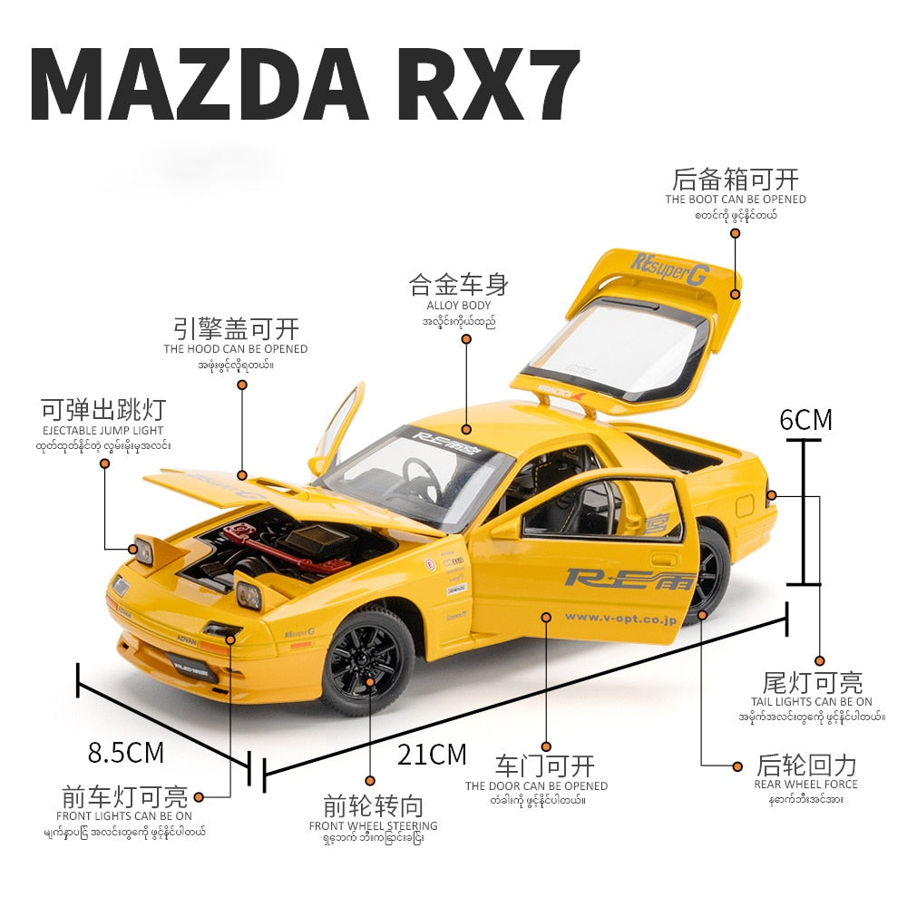1:24 INITIAL D Mazda RX7 RX-7