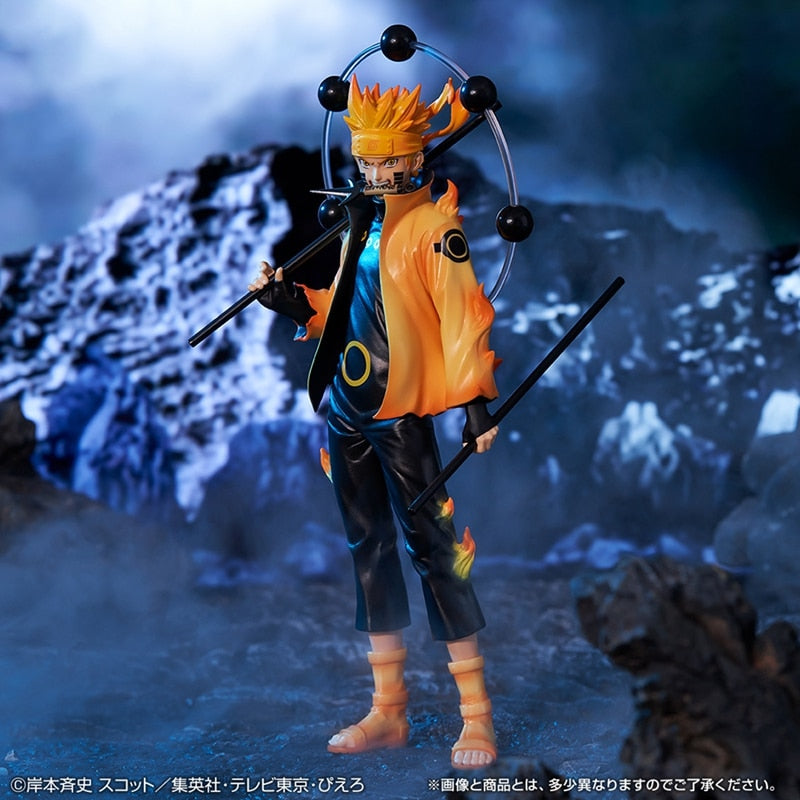 27cm Bandai Naruto Anime Figure Shippuden Uchiha Sasuke Hatake Kakashi Namikaze Minato Action Figure Collection Model Toys Gifts