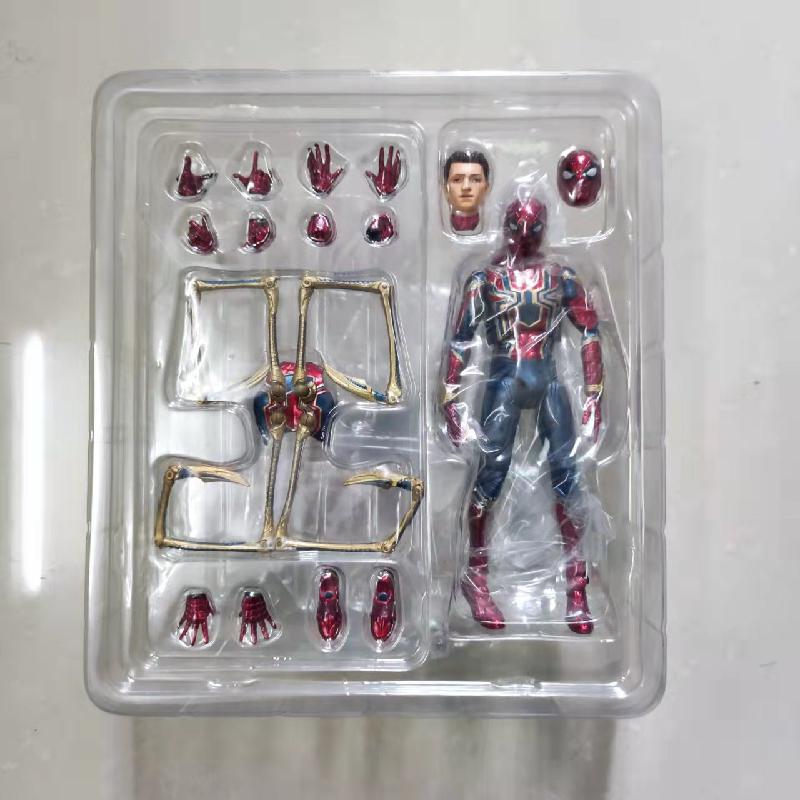 Marvel Mafex 081 Iron Spiderman Action Figure Avengers Spider Man Statue Model Doll Collection Toys Gift for Boyfriend Children