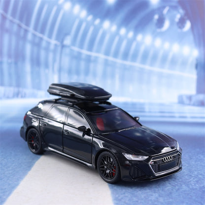 1:24 Audi RS6 TRAVEL EDITION High Simulation Diecast Metal Alloy Model car Sound Light Pull Back Collection Kids Toy Gifts F547