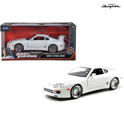 1:24 Fast & Furious Brian’s 1995 Toyota Supra Simulation Diecast Car Metal Alloy Model Car Children's toys collection gifts J32