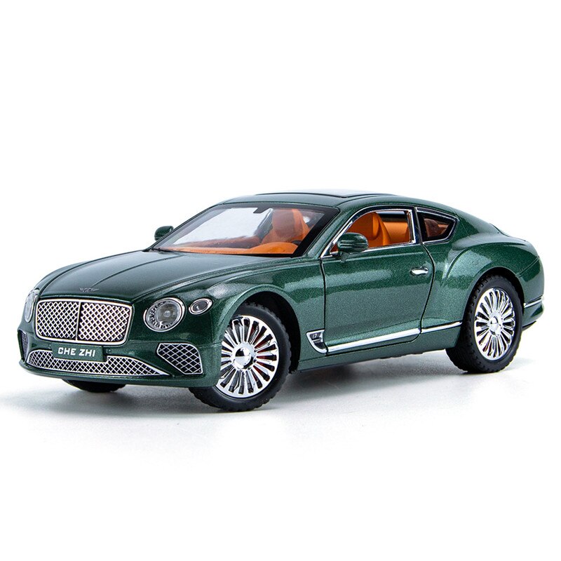 1/24 Bentley Continental GT Metal Vehicle Alloy Model Car Collection Simulation Diecast Toy Light Sound Toys For Children Kids