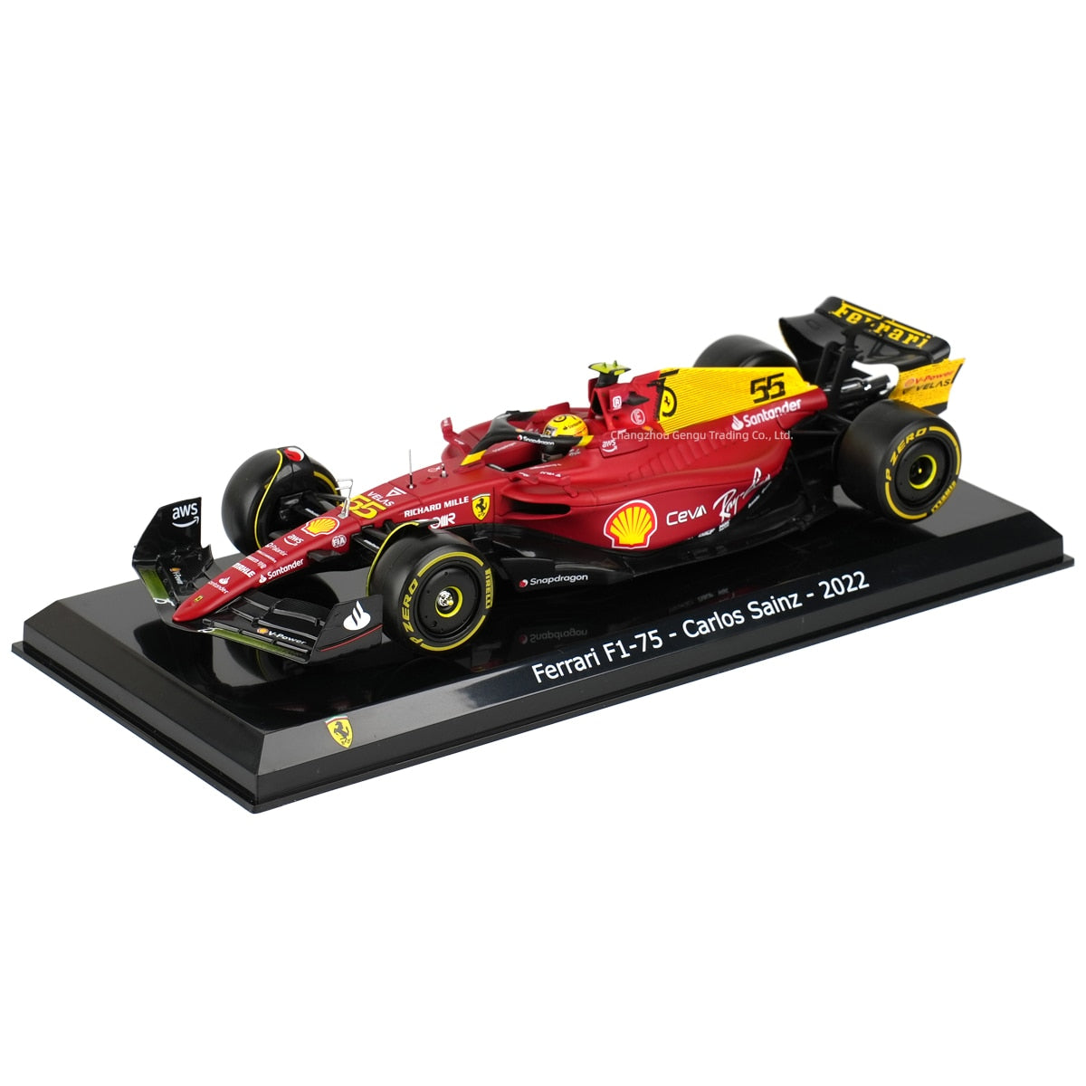 Bburago 1:24 Ferrari F1-75 F1 Raing Abu Dhabi Grand Prix 2022 Charles Leclerc Formula Car Static Diecast Alloy Model