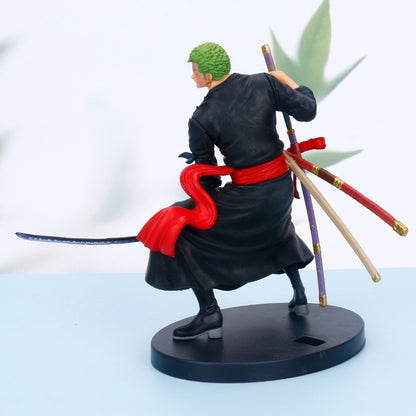 18CM Anime One Piece Roronoa Zoro Figure Art King Sauron Anime Model Toy Gift Collection Action Figure