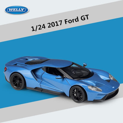 WELLY 1:24 Ford GT 2017 Alloy Sports Car Model Diecast Metal Toy Vehicle Car Model High Simulation Collection Children Toy Gifts