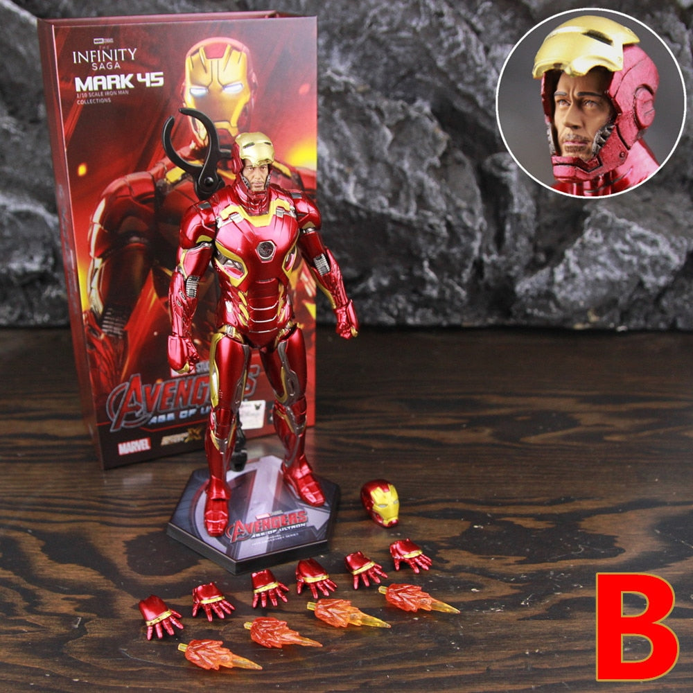 ZD Toys Marvel Studios Infinity SAGA Iron Man MK45 Mark XLV 45 7" 1/10 Action Figure Avengers Age of Ultron Tony Stark Legends