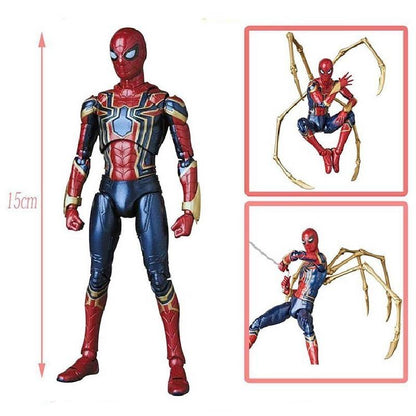 Marvel Mafex 081 Iron Spiderman Action Figure Avengers Spider Man Statue Model Doll Collection Toys Gift for Boyfriend Children