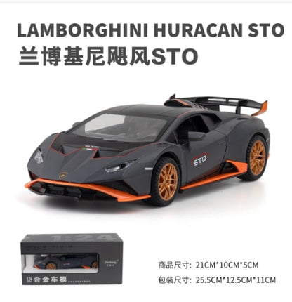 1:24 Lamborghini Huracan STO Alloy Car Model Diecasts Metal Toy Off-road Vehicles Car Model Collection Kids Gift F443