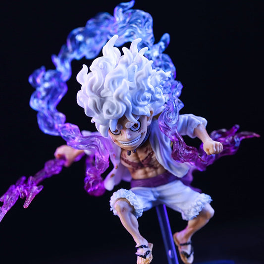 One Piece Luffy Gear 5 Anime Figure PVC 10cm Sun God Nika Monkey D. Luffy Statue Doll Collectible Model Figurine Toys