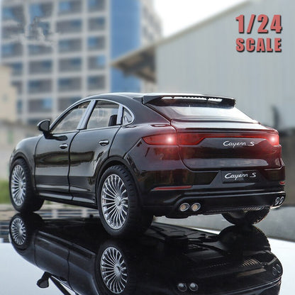 1:24 Porsche Cayenne S Turbo SUV Alloy Car Model Diecasts Metal Toy Car Model Simulation Sound Light Collection Kids Gift F384