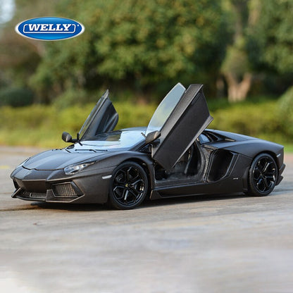 WELLY 1:24 Lamborghini Aventador LP700-4 Alloy Car Diecasts & Toy Vehicles Car Model Miniature Scale Model Car For Children